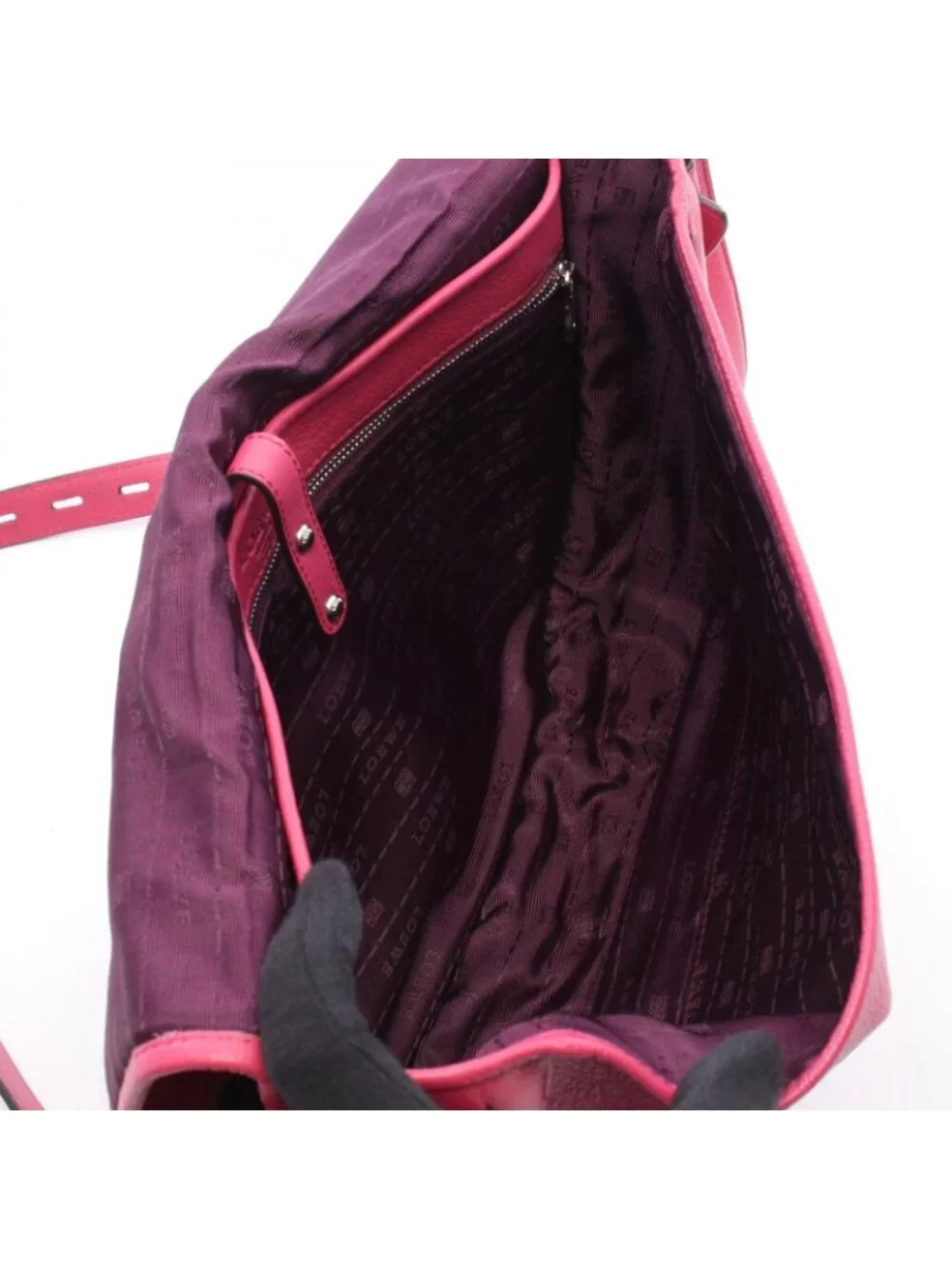 Loewe Shoulder Bag Heritage Satchel Pink Leather